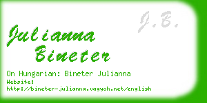 julianna bineter business card